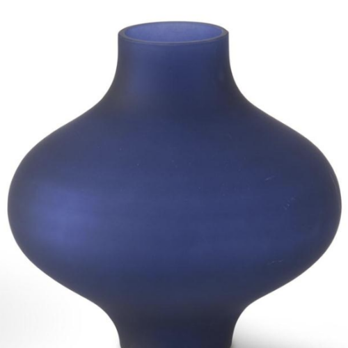 Frosted Blue Vase